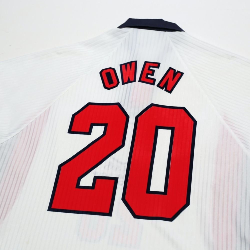 1997/99 Owen #20 England Vintage Umbro Home Football Shirt (M/L) WC 1998