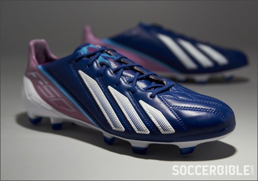 adidas adizero F50 Leather Football Boots - Blue/White/Pink - featured image