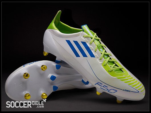adidas F50 adizero Football Boots - White/Blue/Slime - featured image