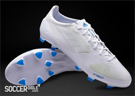 adidas F50 adizero Football Boots - White/White/Blue - featured image