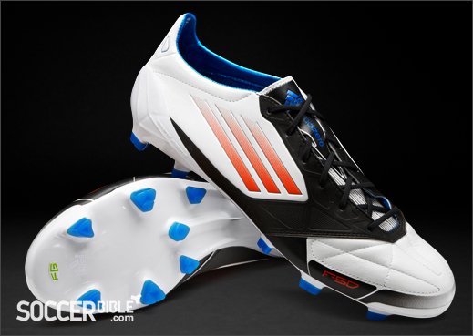 adidas F50 adizero Leather miCoach Football Boots - White/Energy/Black - featured image