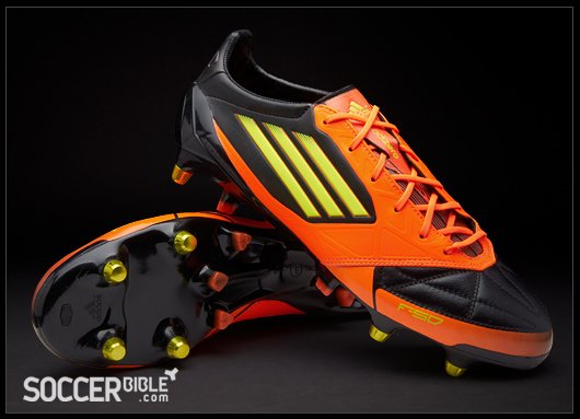 adidas F50 adizero miCoach Leather Football Boots - Black/Electricity/Warning - featured image