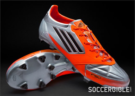 adidas f50 adizero miCoach Leather Football Boots - Silver/Red - featured image