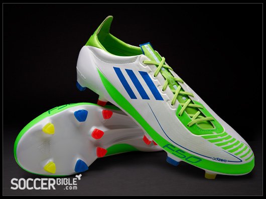 adidas F50 adizero Prime Football Boots - White/Blue/Slime - featured image