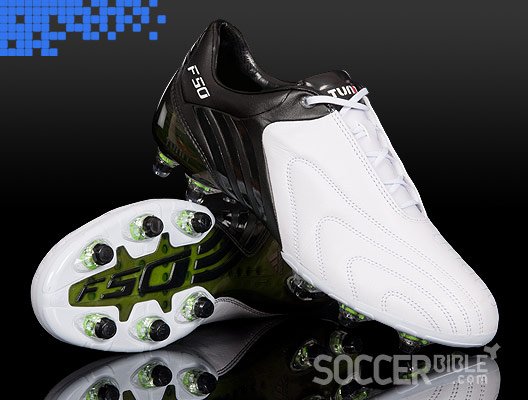 adidas F50i Tunit Football Boots - Leather Black/White - featured image