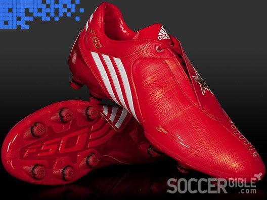 adidas F50i Tunit Football Boots - Scarlet/White/Gold - featured image