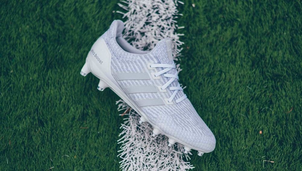 adidas Unveil Triple White UltraBOOST Cleats - featured image