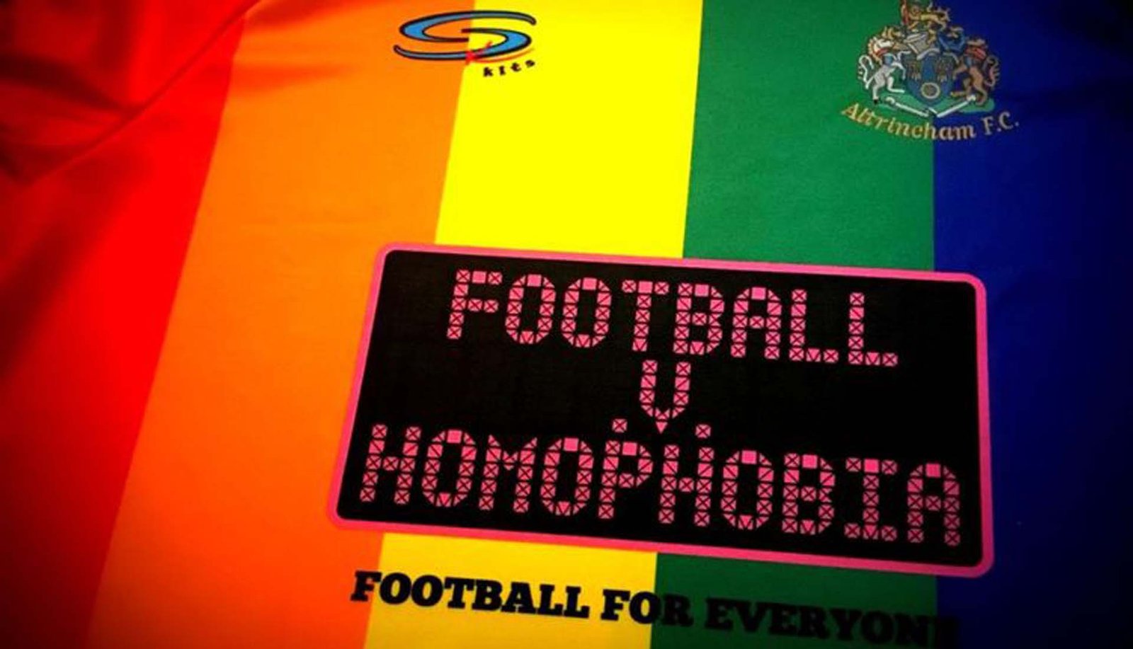 Altrincham Support Football v Homophobia Campaign With Rainbow Kit - featured image