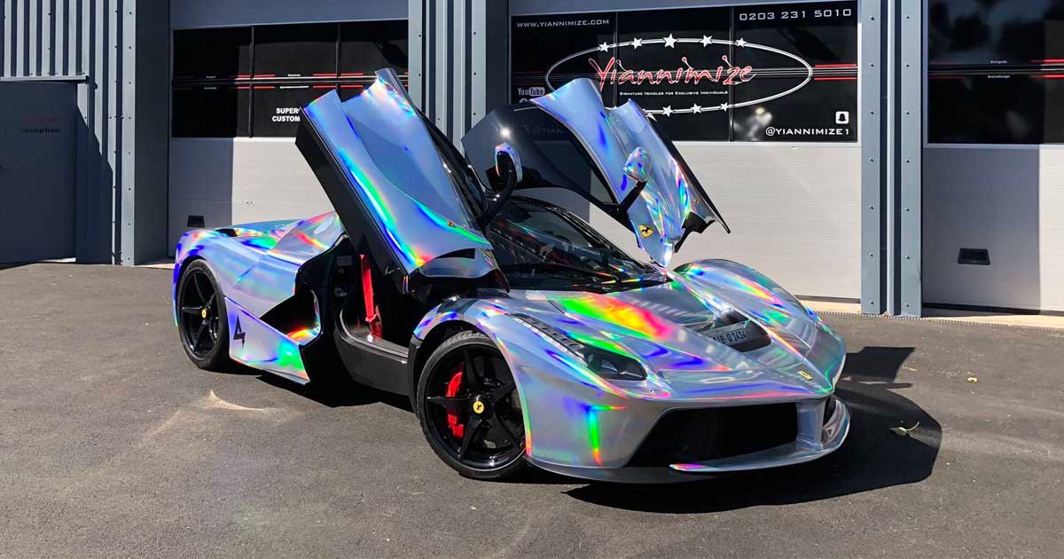 Aubameyang Collects His Chrome Wrapped LaFerrari - featured image