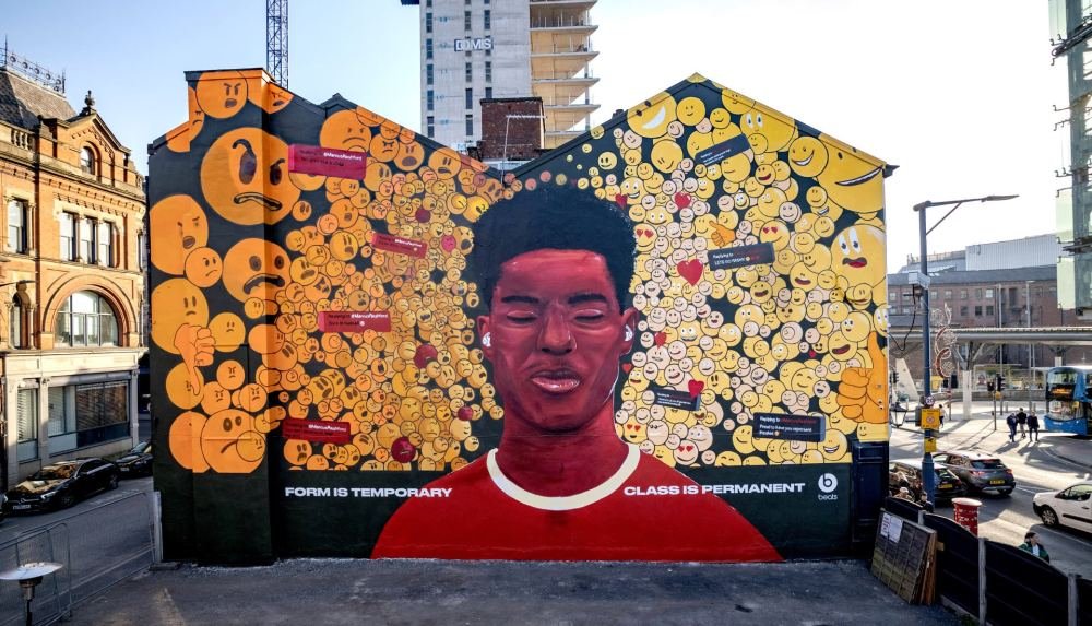 Beats By Dre Show Rashford Support With Giant Mural - featured image