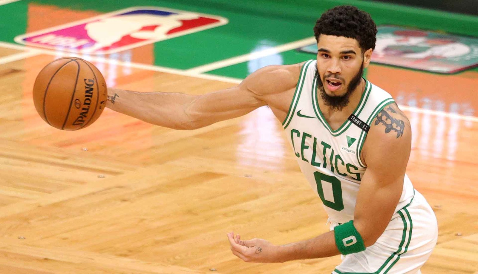 Boston Celtic's Jayson Tatum Wears Upcoming PSG x Jordan Fourth Shirt - featured image