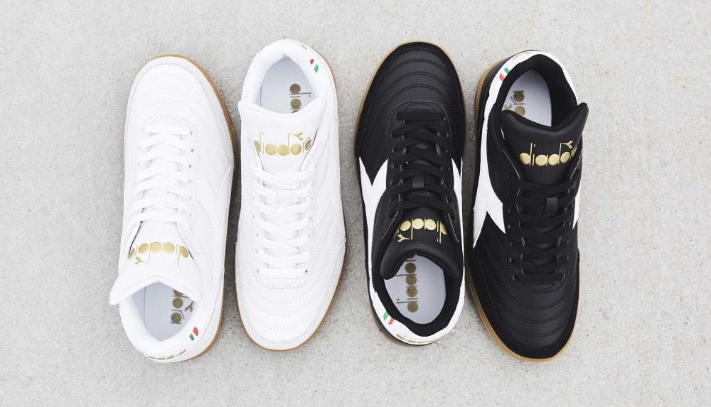 Diadora Launch Gold Indoor Trainers In Two Colourways - featured image