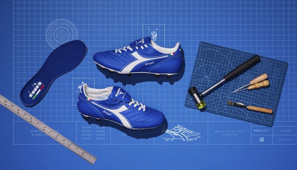 Diadora Release Iconic 'Baggio Blue' Colourway Of Brasil Boot - featured image