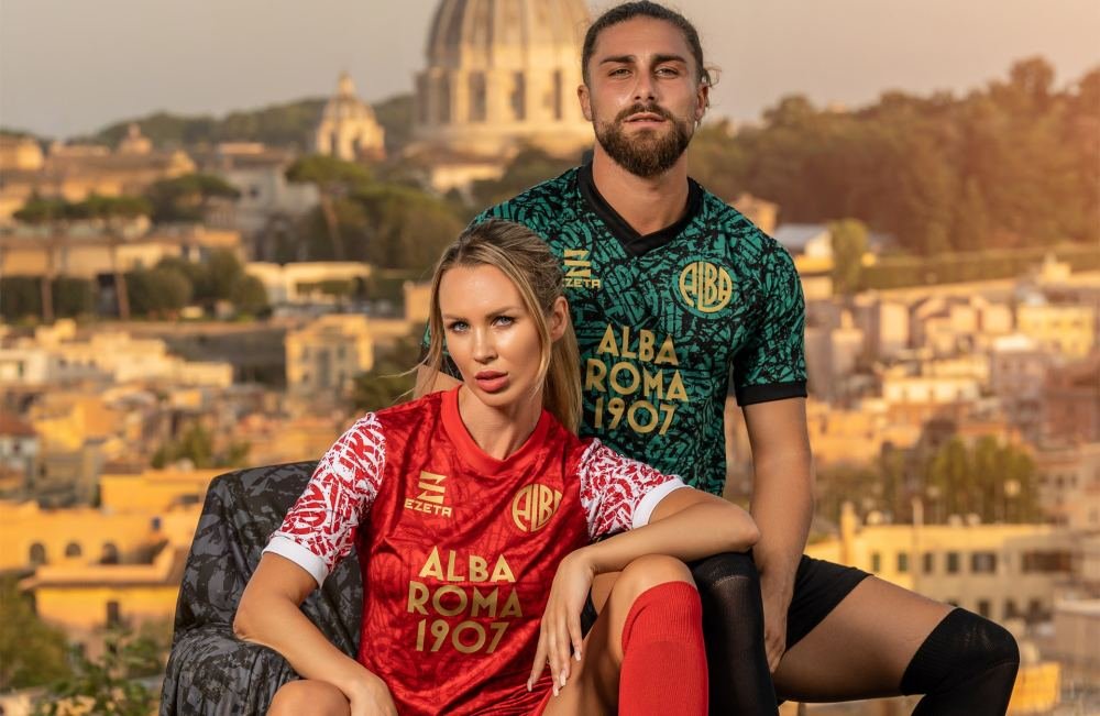 Ezeta Complete Alba Roma 1907 22/23 Set With Away & Third Shirts - featured image