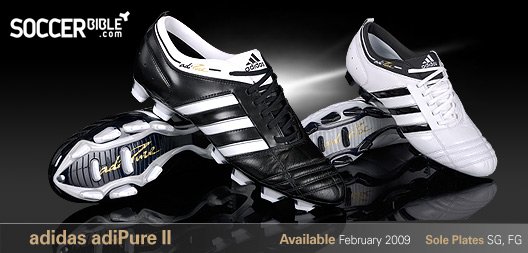 Heritage Football Boots: adidas adiPure II Black/White - 02/01/09 - featured image
