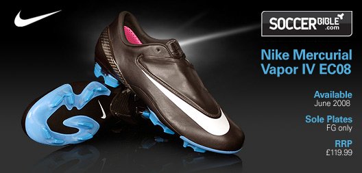 Speed Football Boots: Nike Mercurial Vapor IV EC08 Limited Edition - 30/06/08 - featured image