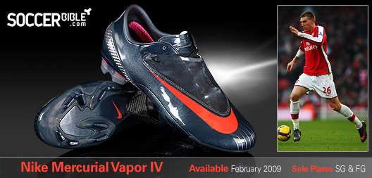 Speed Football Boots - Nike Mercurial Vapor IV Charcoal/Orange - 06/01/09 - featured image