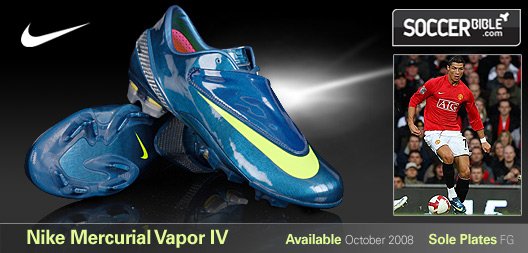 Speed Football Boots - Nike Mercurial Vapor IV - Cristiano Ronaldo - 20/10/08 - featured image