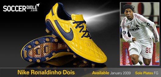 Heritage Football Boots - Nike Ronaldinho Dois - Yellow/Navy/Gold - 12/12/08 - featured image