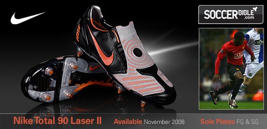 Power Football Boots - Nike Total 90 Laser II - Black/Orange Blaze/Metallic Silver - 06/10/08 - featured image