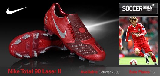 Power Football Boots - Nike Total 90 Laser II - Varsity Red/Silver/Team Red - 16/09/08 - featured image