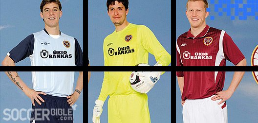 Football Shirt News - Hearts 09/10 Umbro Home & Away Kits - 12/08/09 - featured image