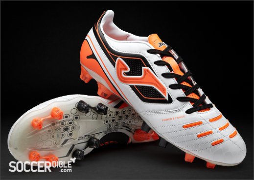 Joma Power Football Boots - White/Orange/Black - featured image