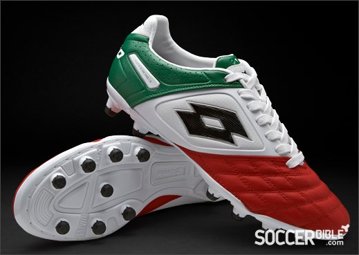 Lotto Stadio Potenza Italy II 100 Football Boots - White/Green/Red - featured image