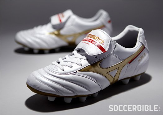 Mizuno Morelia Football Boots - Pearl/Gold/Red - featured image