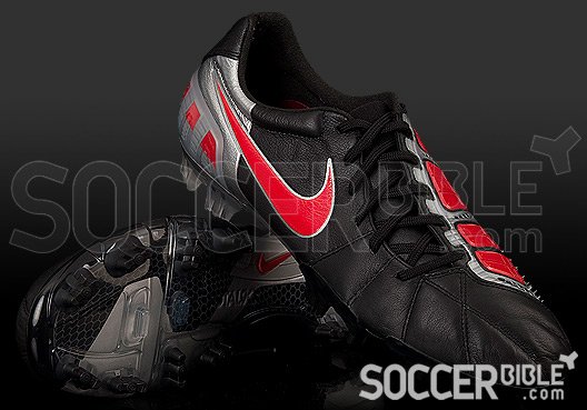 Nike T90 K-Laser III Football Boots - Black/Challenge Red/Metallic Silver - featured image