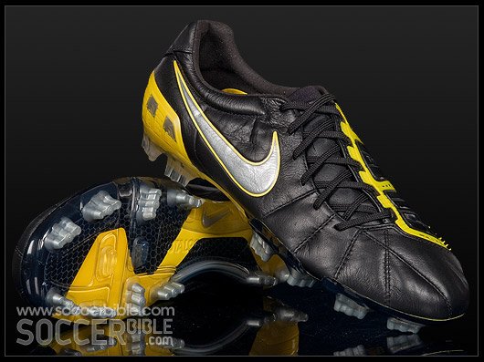 Nike T90 K-Laser III Football Boots - Black/Silver/Vibrant Yellow - featured image