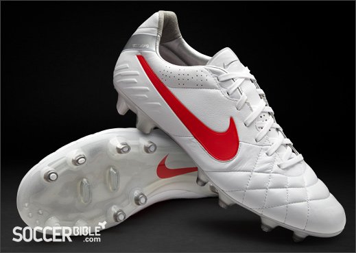 Nike Tiempo Legend IV Football Boots - White/Red/Silver - featured image