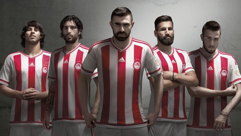 Olympiacos 15/16 adidas home kit - featured image