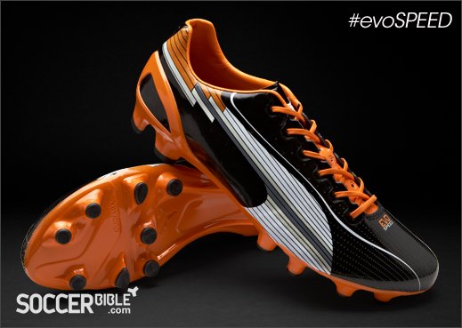 PUMA evoSPEED 1 Football Boots - Black/White/Orange - featured image