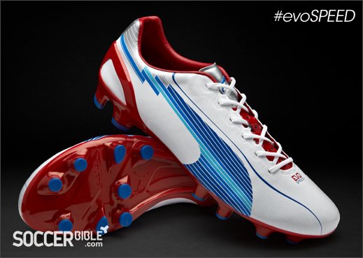 PUMA evoSPEED 1 Football Boots - White/Limoges/Red - featured image