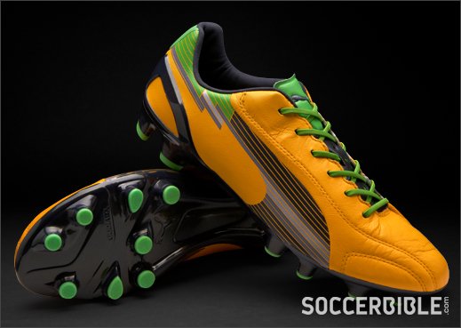 PUMA evoSPEED 1 K Football Boots - Orange/Charcoal/Green - featured image