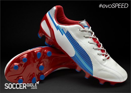 PUMA evoSPEED 1 K Football Boots - White/Limoges/Red - featured image