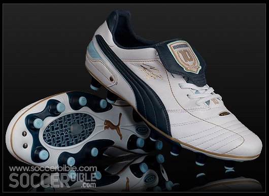 Puma King Diego Finale Football Boots - White/Midnight Navy/Crystal Blue/Gold - featured image