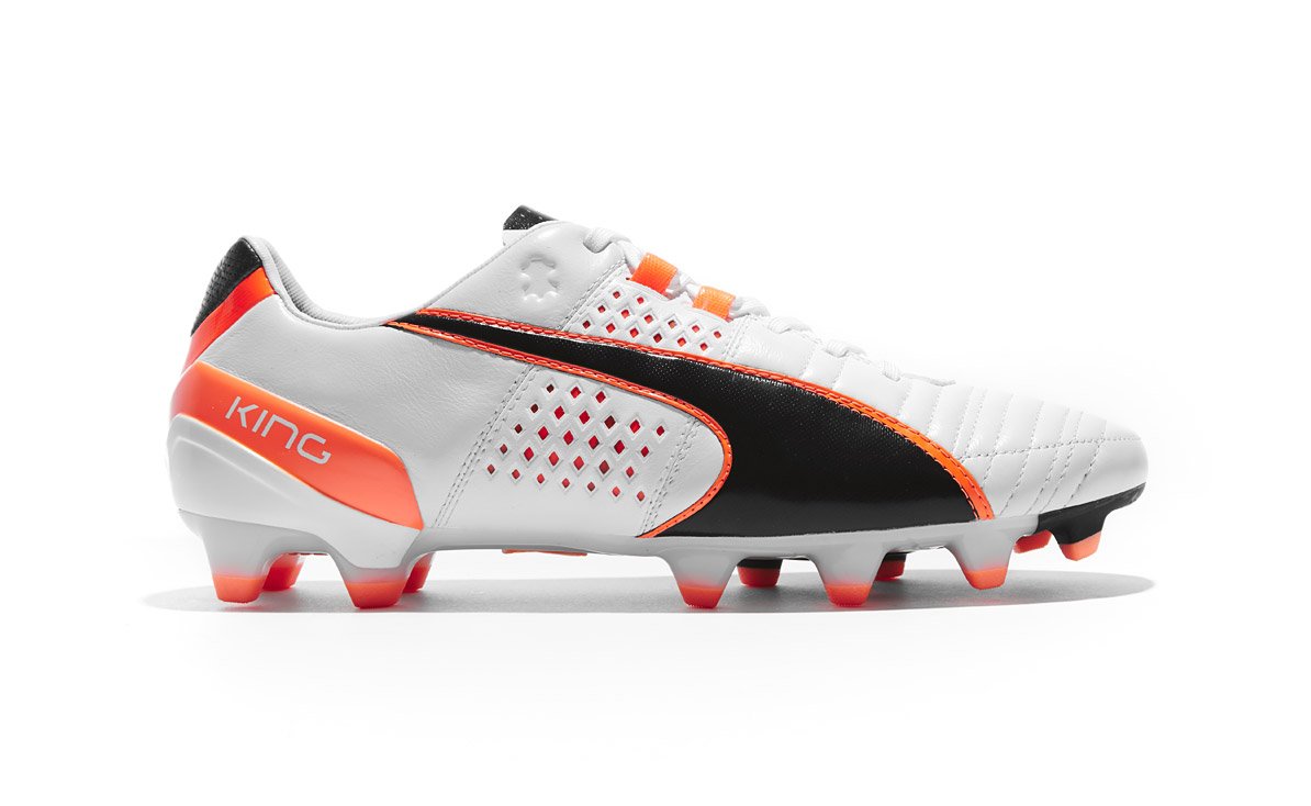 PUMA King II White/Black/Flash Orange - featured image