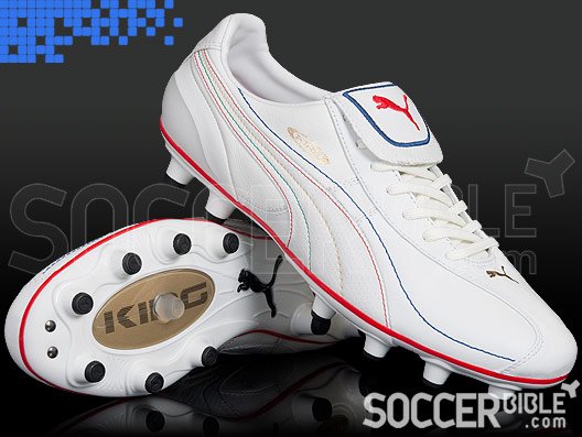 Puma King XL football boots - White/Red/Leprechaun Green - featured image