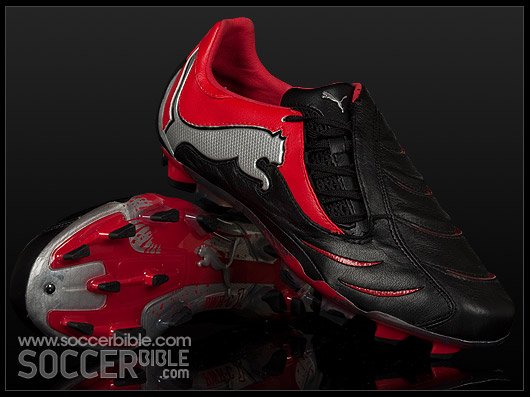 Puma PowerCat 1.10 Football Boots - Black/Red/Puma Silver - featured image