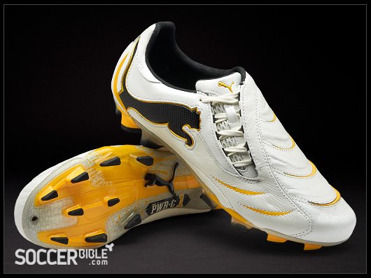 Puma PowerCat 1.10 Football Boots – White/Black/Orange - featured image