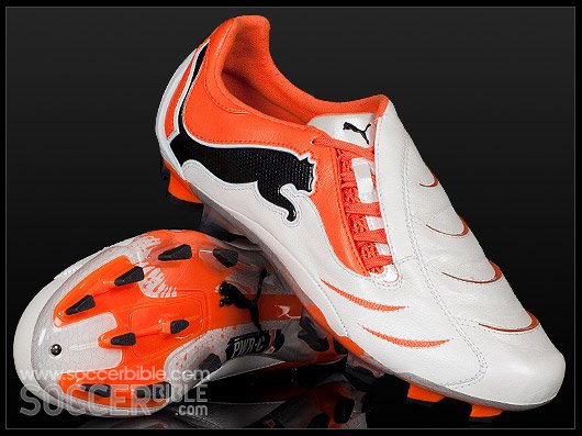 Puma PowerCat 1.10 Football Boots - White/Black/Team Orange - featured image