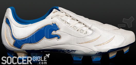 Puma PowerCat 1.10 Football Boots - White/Blue/Gold - featured image