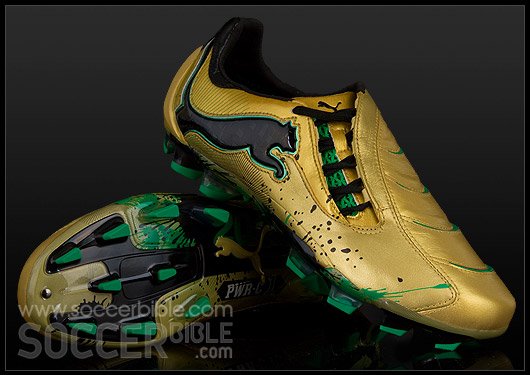 Puma PowerCat 1.10 JB Final Football Boots - Gold/Black/Fern Green - featured image