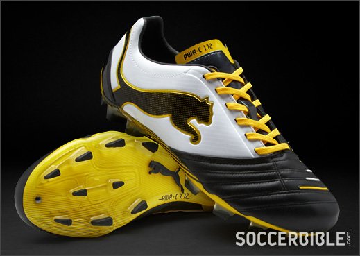 Puma PowerCat 1.12 Football Boots - Black/White/Yellow - featured image