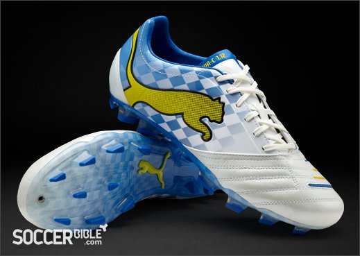 Puma PowerCat 1.12 Munich Football Boots - White/Blue/Gold - featured image