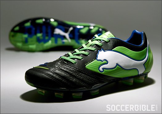 Puma PowerCat 1.12 Football Boots - Black/Green/Blue - featured image