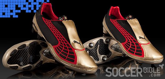 Puma v1.10 Football Boots - Black/Team Gold/Puma Red - featured image
