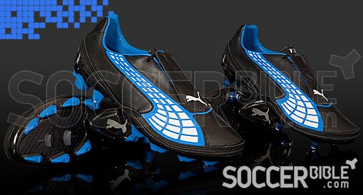 Puma v1.10 football boots - Leather Black/White/Puma Royal - featured image